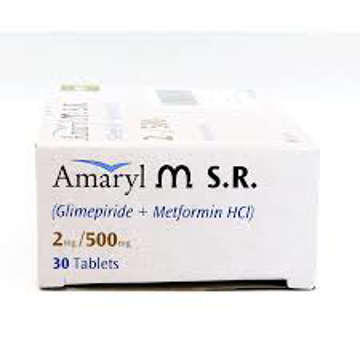 Picture of Amaryl M Sr 2/500mg Tab 10x3s